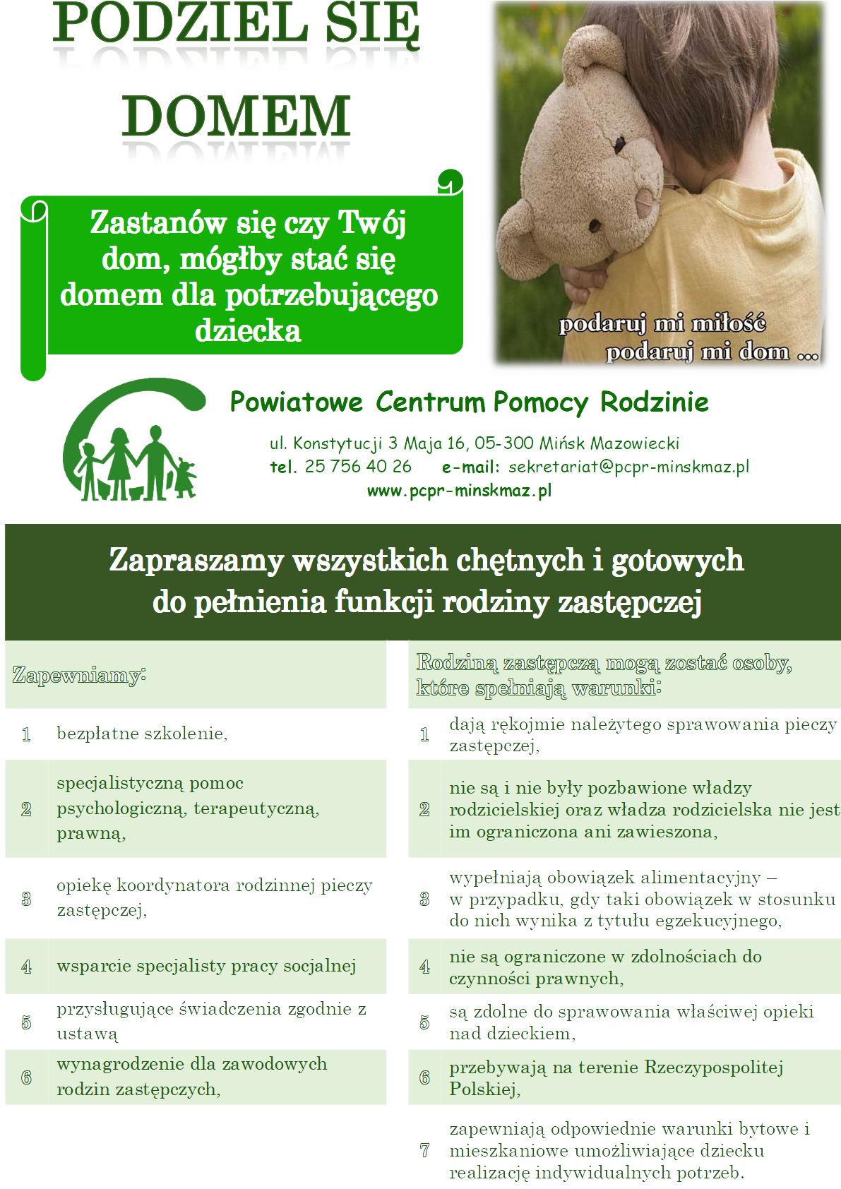 Plakat Podziel się domem